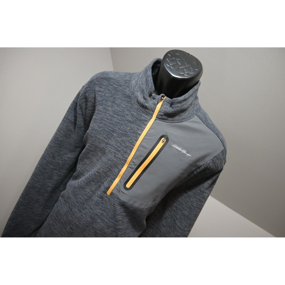 Eddie Bauer 1/4 Zip Fleece Sweater Pullover Mens XXL Gray Performance Camp Hike - Picture 4 of 10
